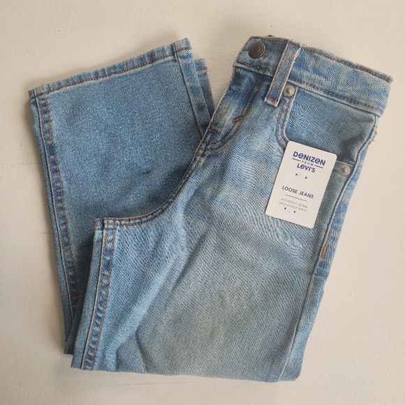 NEW! DENIZEN from Levi's Boys' Loose Fit Adjustable Waist Light Blue Jeans - Picture 2 of 7